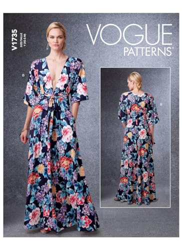 Vogue Misses Dress Patterns V1735ZZ Damenkleid, Muster:, weiß, ZZ (L-XL-XXL) von Vogue Patterns