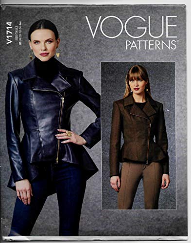 Vogue Misses Jacket Patterns V1714B5 Damenjacke, weiß, B5 (8-10-12-14-16) von Vogue