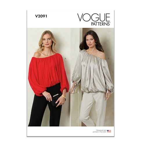 Vogue Paper Patterns V2091A Damen-Top mit Längenvarianten A (XS-S-M-L-XL-XXL) von Vogue