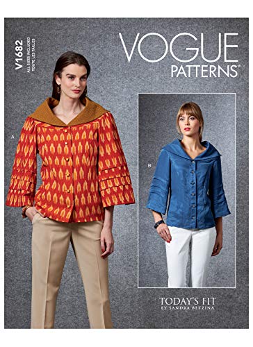 Vogue Pattern V1682A Damen-Top A (A-B-C-D-E-F-G-H-I-J), Papier, verschieden von Vogue