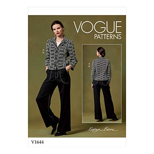 Vogue Patterns-V1644E5-Damen-Anzüge und Koordinaten; Damenhosen, Jumpsuits & ShortsDamenjacken & Westen, Papier, Weiß, verschiedene Größen Vogue Patterns-V1644E5-Damen-Anzüge und Koordinaten; Damenhosen, Jumpsuits & ShortsDamenjacken & Westen, Papier, Weiß, verschiedene Größen von Vogue Patterns