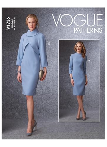 Vogue Patterns V1736A5 Damenkleid, Weiß, A5 (34-36-38-40) von Vogue Patterns