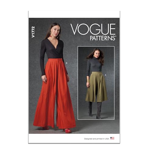 Vogue Patterns V1772A Damenrock/Hose, Gr. S-M-L-XL-XXL, Weiß Vogue Patterns V1772A Damenrock/Hose, Gr. S-M-L-XL-XXL, Weiß von Vogue