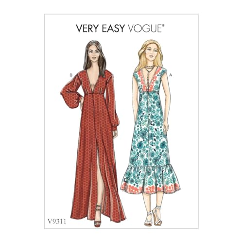 Vogue Schnittmuster-Set, Papier, einfarbig, X Small/Medium von Vogue Patterns