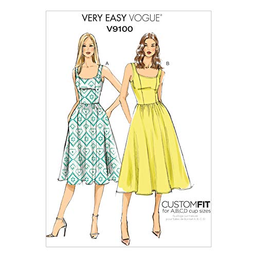 Vogue Schnittmuster, Breitstoff, Mehrfarbig, Size A5 (6-8-10-12-14) Vogue Schnittmuster, Breitstoff, Mehrfarbig, Size A5 (6-8-10-12-14) von Vogue Patterns