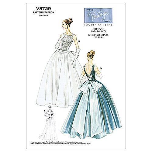 VOGUE PATTERNS V8729 Size AA 6-8-10-12 Misses' Dress and Underskirt,White von Vogue Patterns