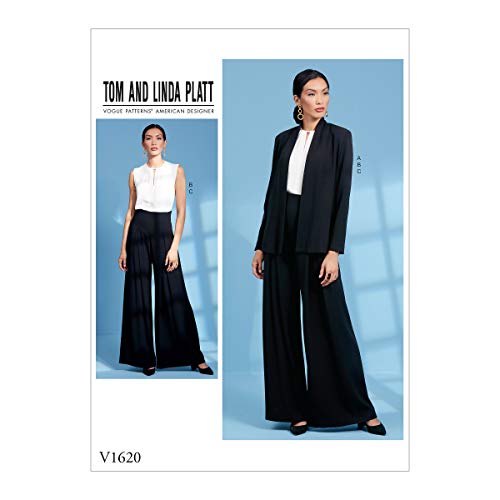 Vogue V1620A5 Schnittmuster für Damen, ungefüttert für Jacke, Top und sehr lockere Passform, von Tom and Linda Platt, Größen 34-42 von Vogue