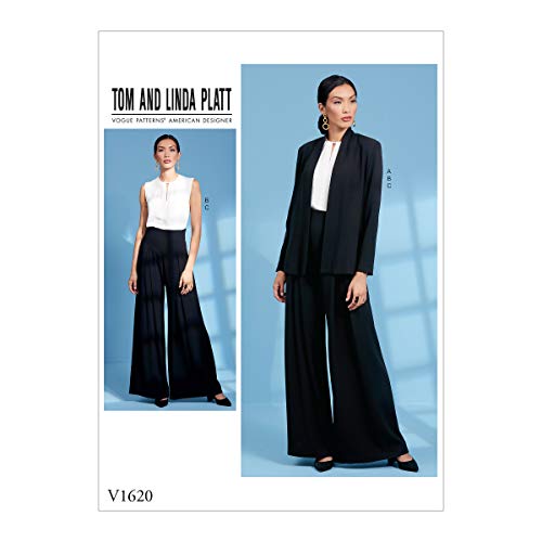 Vogue V1620A5 Schnittmuster für Damen, ungefüttert für Jacke, Top und sehr lockere Passform, von Tom and Linda Platt, Größen 34-42 von Vogue Patterns