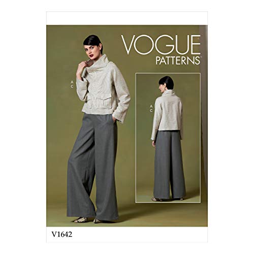 Vogue V1642Y Patterns-V1642Y Damenoberteile, Overalls und Shorts, Papier, weiß, Sizes 4-14 von Vogue Patterns