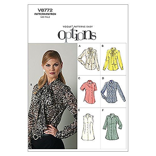 Vogue Schnittmuster, Jersey, Leinen, Seide, Chiffon, Mehrfarbig, E5 (14-16-18-20-22) von Vogue Patterns