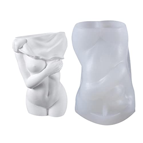 Voiakiu 3D-Körperform Silikonform - 3D nackte Frauen entkleiden Körperform Kerzenform | Silikon-Gießform zum Ausziehen von Dekorationen für DIY-Seifen, Vasen, Anhänger und mehr Bastelarbeiten von Voiakiu