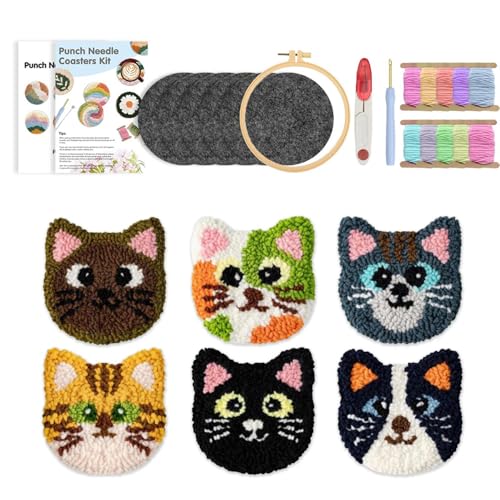 Voihamy Sticknadel-Set für Anfänger - Teppichsticken Nadel-Set für Erwachsene - Rundrahmen Werkzeug Mit Garn Für Häkelarbeiten Zuhause Und Im Kunstunterricht Mit Stickzubehör Voihamy Sticknadel-Set für Anfänger - Teppichsticken Nadel-Set für Erwachsene - Rundrahmen Werkzeug Mit Garn Für Häkelarbeiten Zuhause Und Im Kunstunterricht Mit Stickzubehör von Voihamy