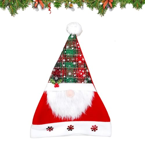 Weihnachtsmütze | Bequeme Mütze für Erwachsene | Weihnachtsmannmütze Plüsch Urlaub Vintage Hut für Erwachsene Unisex Neujahr Festliche Vorräte Weihnachtsmütze | Bequeme Mütze für Erwachsene | Weihnachtsmannmütze Plüsch Urlaub Vintage Hut für Erwachsene Unisex Neujahr Festliche Vorräte von Voihamy