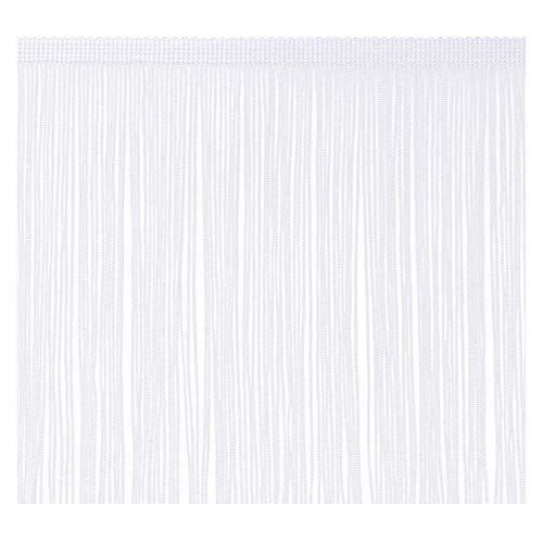 Fringe Trim Quaste 20 cm breit 2 Meter lang für Kleidung Accessoires Latin Hochzeitskleid DIY Dekoration (Weiß) von VoilaLove