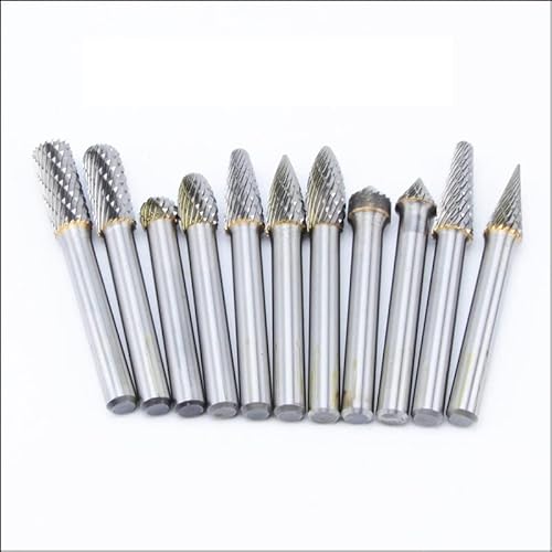 11 Stück 6 x 8 mm Wolframkarbid-Frässtifte, Doppelschneider, for rotierendes Entgraten, Set, Dateischleifer, Fräser 11 Stück 6 x 8 mm Wolframkarbid-Frässtifte, Doppelschneider, for rotierendes Entgraten, Set, Dateischleifer, Fräser von Voirrow