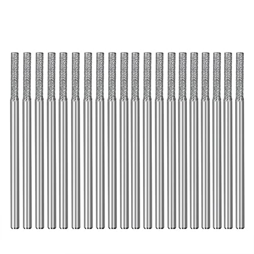 2,35-mm-Schaft-Diamant-Schleifnadel-Gravur, Schnitzen, Polieren, Drehwerkzeug-Set for Hartmetall-Fräswerkzeuge, Handwerkzeuge(20pcs 1.5) von Voirrow