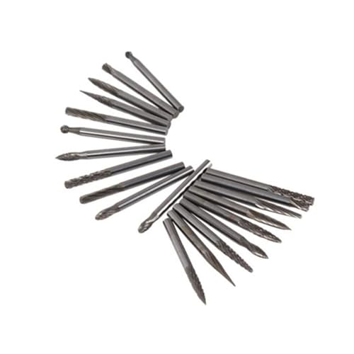 20 Stück 3 x 3 mm Frässtifte for Zubehör Werkzeug Hartmetall-Drehfeilen Schleifbohrer for elektrische Bohrmaschine Mini-Schleifer von Voirrow
