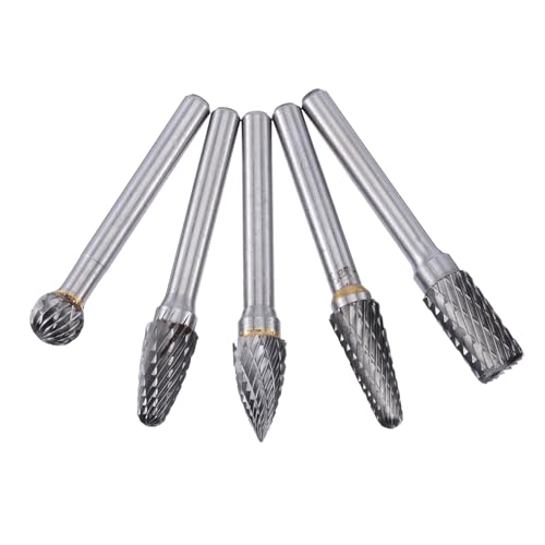 5 Stück 6 x 8 mm Wolframkarbid-Gratfräser, Doppelschneider, for rotierendes Graten, Set, Dateischleifer, Fräser 5 Stück 6 x 8 mm Wolframkarbid-Gratfräser, Doppelschneider, for rotierendes Graten, Set, Dateischleifer, Fräser von Voirrow
