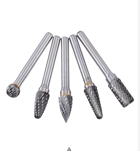 5 Stück 6 x 8 mm Wolframkarbid-Gratfräser, Doppelschneider, for rotierendes Graten, Set, Dateischleifer, Fräser 5 Stück 6 x 8 mm Wolframkarbid-Gratfräser, Doppelschneider, for rotierendes Graten, Set, Dateischleifer, Fräser von Voirrow
