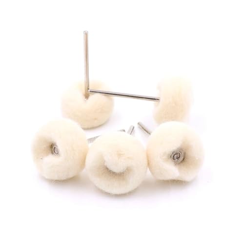 5 Stücke 3mm Schaft Feine Wolle Finishing Ball Räder Polieren Polieren Rotationswerkzeug Maschinenbürste Gratentfernung Deflash von Voirrow