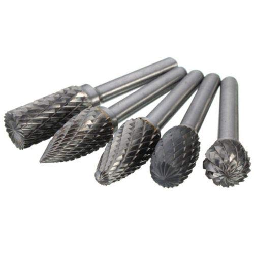 5 stücke 1/2 "12 MM Kopf Wolframkarbid Drehpunkt Grate Fräser Bohrer Set 6mm Schaft for Die Grinder Bohrer DIY Holzbearbeitung Schnitzen(ADEFG) von Voirrow