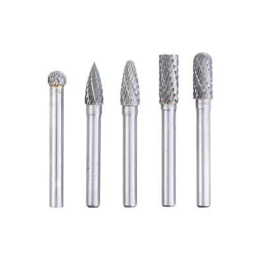 5 stücke 1/4 "Schaft Fit Rotationswerkzeuge Die Grinder Shank Rotary Burr Tool Set Wolframcarbid Rotary Point Grats von Voirrow