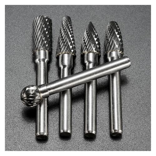 5 teile/los Wolframkarbid Grat 6mm Schaft Drehbohrer Cutter Werkzeug Elektrische Mühle Zubehör for Metall Gravur Schleifen(ADGFL) von Voirrow