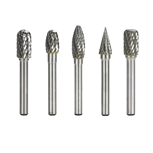 5pcs Double Cut Rotationsfeilen for Metall 6mm Schaft Typ Rotary Burr Bit Holzschnitzwerkzeug Wolframcarbid Grate 5pcs Double Cut Rotationsfeilen for Metall 6mm Schaft Typ Rotary Burr Bit Holzschnitzwerkzeug Wolframcarbid Grate von Voirrow