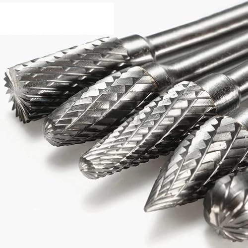 5pcs Wolframcarbid 8mm Rotary Point Grate Electric Grinder 6mm Shank Bits Set for die Endbearbeitung von Metallformen Verarbeitung(ADFGL) von Voirrow