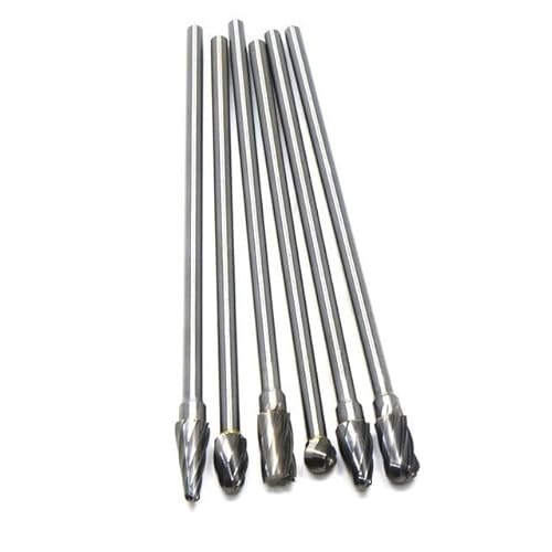6 Stück 6 x 10 mm Kopf Wolframkarbid Gravur Aluminium geschnitten 150 mm lang 6 mm Schaft Rotationsfräser 8 geriffelt 6 Stück 6 x 10 mm Kopf Wolframkarbid Gravur Aluminium geschnitten 150 mm lang 6 mm Schaft Rotationsfräser 8 geriffelt von Voirrow