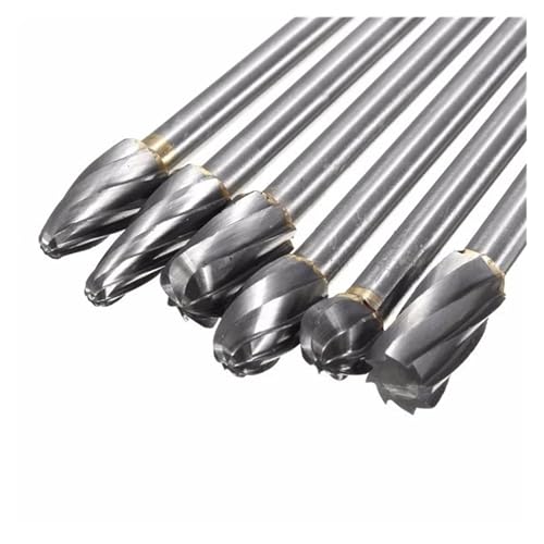 6 Teile/Satz 10 mm Rotary Aluminium Burr Cut Schaft 150 mm Long Reach Carbide Burs JA55 von Voirrow