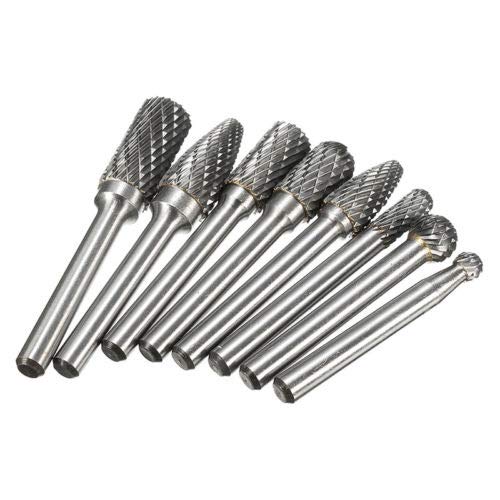8 Stück 1/4 Zoll Schaft Double Cut Carbide Rotary Burr Bur Die Grinder Carving Bit 8 Stück 1/4 Zoll Schaft Double Cut Carbide Rotary Burr Bur Die Grinder Carving Bit von Voirrow