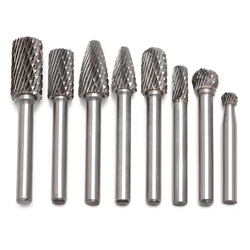 8 Stück Fräser 1 Satz von 6 mm bis 12 mm Hartmetallbohrer for CNC-Gravur 1/4 Quot;Rollschneider Kalk 8 Stück Fräser 1 Satz von 6 mm bis 12 mm Hartmetallbohrer for CNC-Gravur 1/4 Quot;Rollschneider Kalk von Voirrow