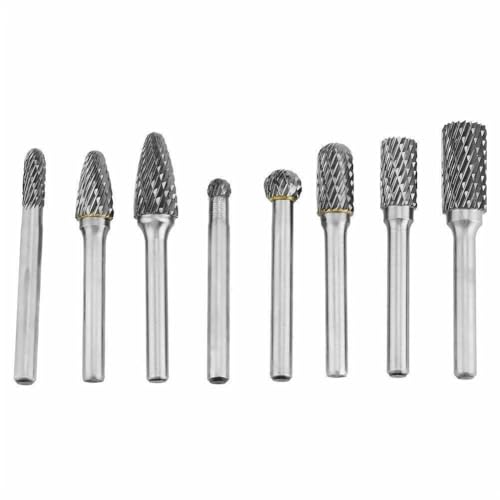 8 Stücke 1/4 Zoll Kopf Wolframkarbid Drehpunkt Grat Doppelschnitt Wolfram Stahl Karbid Drehgrat Die Grinder Bit Werkzeug Set 8 Stücke 1/4 Zoll Kopf Wolframkarbid Drehpunkt Grat Doppelschnitt Wolfram Stahl Karbid Drehgrat Die Grinder Bit Werkzeug Set von Voirrow