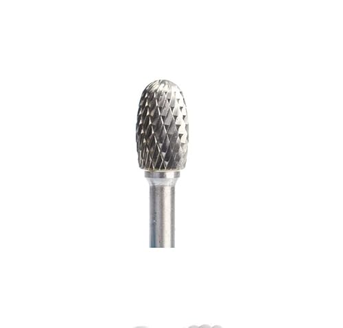 Ovale Form E-Stil 6 mm 1/4 "Schaft Stil C-Form-Schnitzwerkzeuge Single Cut Hartmetall-Rotationsfeile Gratfräser Metall(Double Burr 6x8mm) von Voirrow