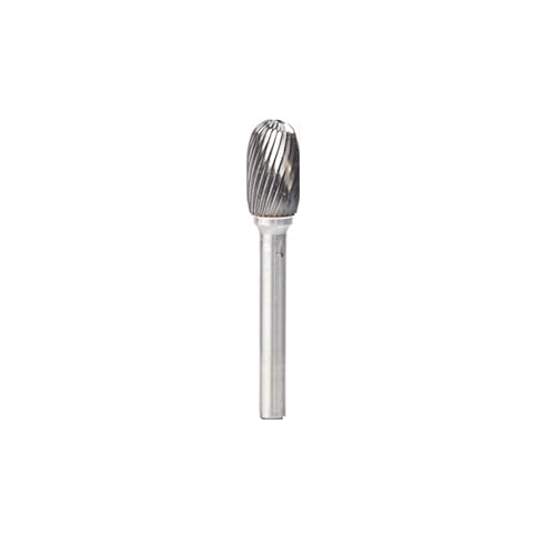 Ovale Form E-Stil 6 mm 1/4 "Schaft Stil C-Form-Schnitzwerkzeuge Single Cut Hartmetall-Rotationsfeile Gratfräser Metall(Single Burr 6x10mm) von Voirrow