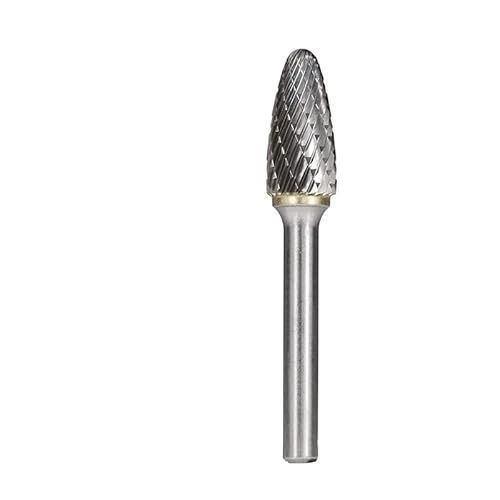Rotationsfeilen 6 mm Schaft Double Cut Rotary Burrs F Style Carbide Grats for Rotary Tool Holzschnitzerei Fräser(6mmx25x12) von Voirrow