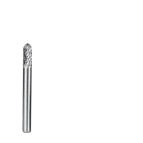 Wolframkarbid-Frässtift Typ C Feinzahn-Drehfeilen Doppelschnitt-Metallfräser Carving-Bit-Cutter 6-mm-Schaft-Drehfräser(12.7x25.4mm) von Voirrow