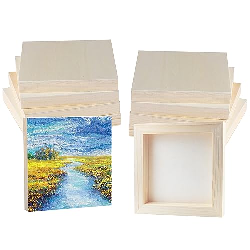 10 Stück Holztafeln, 15,2 x 15,2 cm, unlackierte Holz-Leinwand, quadratische Holzplatten, Blanko-Platten zum Malen, Gießen, Brennen, für Kunst Verwendung mit Ölen, Acryl und Bastelprojekten 10 Stück Holztafeln, 15,2 x 15,2 cm, unlackierte Holz-Leinwand, quadratische Holzplatten, Blanko-Platten zum Malen, Gießen, Brennen, für Kunst Verwendung mit Ölen, Acryl und Bastelprojekten von Voittozege