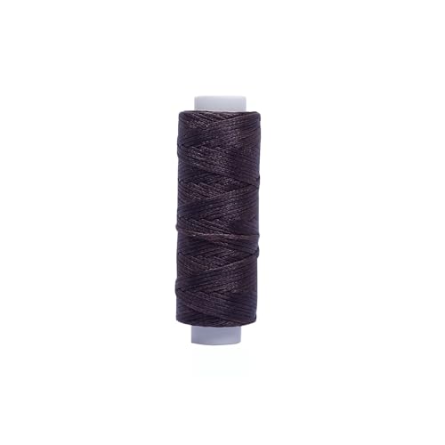 0,8 mm x 30 m flache, gewachste Schnur, 4 Rollen, dunkelbraunes Nähgarn, Polyester, gewachste Schnur zum Basteln, Nähen 0,8 mm x 30 m flache, gewachste Schnur, 4 Rollen, dunkelbraunes Nähgarn, Polyester, gewachste Schnur zum Basteln, Nähen von Vokenforu