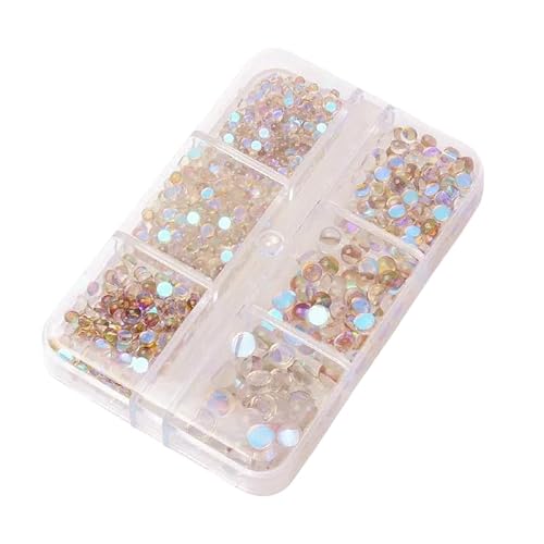 1 Box gemischte Größen flache Rückseite Glas Strass braun flache Rückseite runde Edelsteine für Nagelkunst. Glitzer DIY, 1,9–4,8 mm 1 Box gemischte Größen flache Rückseite Glas Strass braun flache Rückseite runde Edelsteine für Nagelkunst. Glitzer DIY, 1,9–4,8 mm von Vokenforu