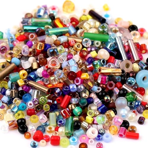 1 Packung 10 g gemischte Glasperlen, Mini-Abstandshalter aus Glas für Armbänder, Basteln, Schlüsselanhänger, ca. 500 Stück, bunt 1 Packung 10 g gemischte Glasperlen, Mini-Abstandshalter aus Glas für Armbänder, Basteln, Schlüsselanhänger, ca. 500 Stück, bunt von Vokenforu