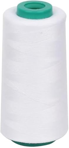 1 Spule Polyestergarn, reines weißes Polyester-Nähgarn für Hand- und Maschinennähen, 2744 m 1 Spule Polyestergarn, reines weißes Polyester-Nähgarn für Hand- und Maschinennähen, 2744 m von Vokenforu