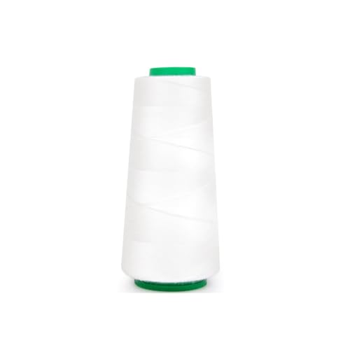 1 Spule Polyestergarn, weißes Polyester-Nähgarn für Hand- und Maschinennähen, 3000 Yards 1 Spule Polyestergarn, weißes Polyester-Nähgarn für Hand- und Maschinennähen, 3000 Yards von Vokenforu