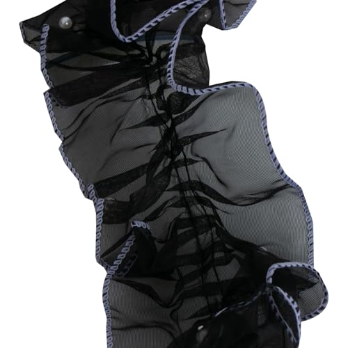 11 cm x 2 m gerüschter Spitzenbesatz mit Perlen, plissiertes Organzaband, Organza-Spitzenband für Blumensträuße, Geschenkverpackungen, Schwarz mit weißem Rand 11 cm x 2 m gerüschter Spitzenbesatz mit Perlen, plissiertes Organzaband, Organza-Spitzenband für Blumensträuße, Geschenkverpackungen, Schwarz mit weißem Rand von Vokenforu
