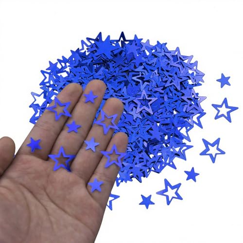 15 g blaues Stern-Konfetti, Kunststoff-Konfetti, Metallic-Folie, Sternenkonfetti für Party, Tisch, Streuung, Party, Festival, Zubehör 15 g blaues Stern-Konfetti, Kunststoff-Konfetti, Metallic-Folie, Sternenkonfetti für Party, Tisch, Streuung, Party, Festival, Zubehör von Vokenforu