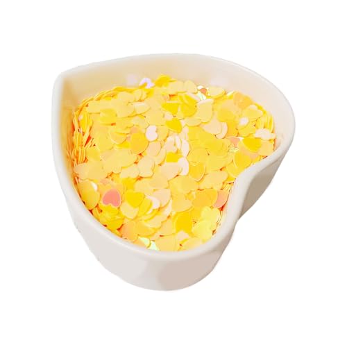 1800 Stück AB gelbe Herz-Pailletten, Konfetti, 6 mm, herzförmige Pailletten, PVC, Glitzer-Pailletten für Scrapbooking, Bühne, Hochzeit, Party-Dekorationen 1800 Stück AB gelbe Herz-Pailletten, Konfetti, 6 mm, herzförmige Pailletten, PVC, Glitzer-Pailletten für Scrapbooking, Bühne, Hochzeit, Party-Dekorationen von Vokenforu