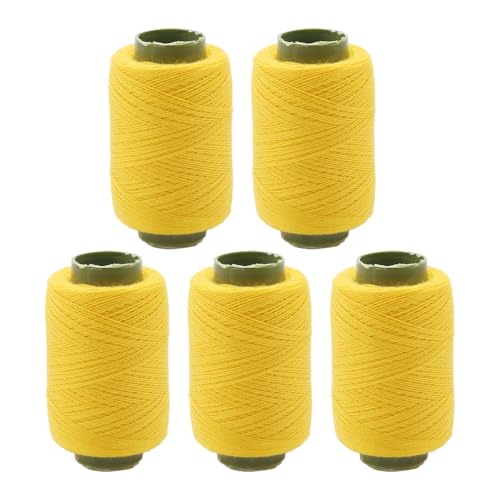 5 Spulen Polyester-Nähgarn, gelbes Polyestergarn für Hand- und Maschinennähen, 150 m pro Spule 5 Spulen Polyester-Nähgarn, gelbes Polyestergarn für Hand- und Maschinennähen, 150 m pro Spule von Vokenforu