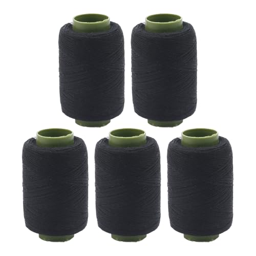 5 Spulen Polyester-Nähgarn, schwarzes Polyestergarn für Hand- und Maschinennähen, 150 m pro Spule 5 Spulen Polyester-Nähgarn, schwarzes Polyestergarn für Hand- und Maschinennähen, 150 m pro Spule von Vokenforu