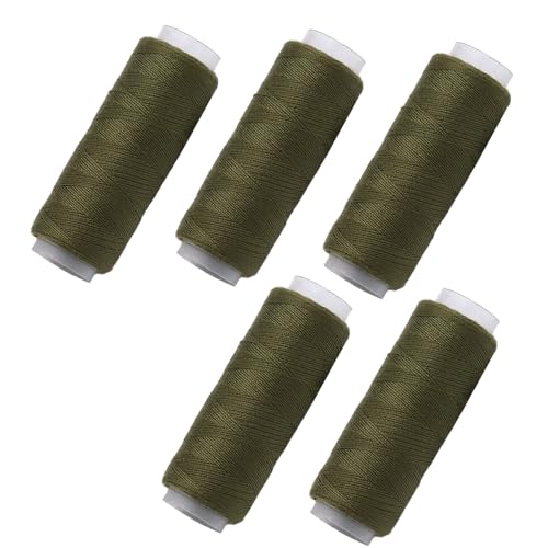 5 Spulen Polyestergarn, Armeegrün, Polyester-Nähgarn für Hand- und Maschinennähen, 100 m pro Spule 5 Spulen Polyestergarn, Armeegrün, Polyester-Nähgarn für Hand- und Maschinennähen, 100 m pro Spule von Vokenforu